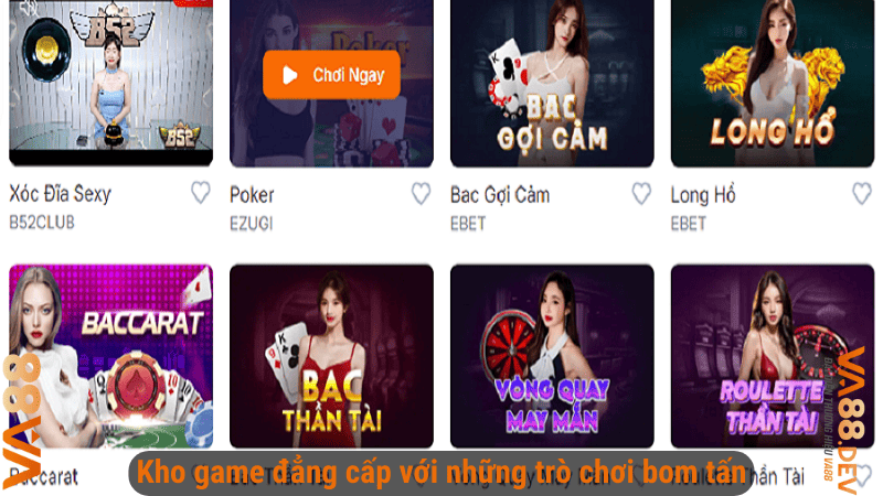 Kho game đẳng cấp với những trò chơi bom tấn