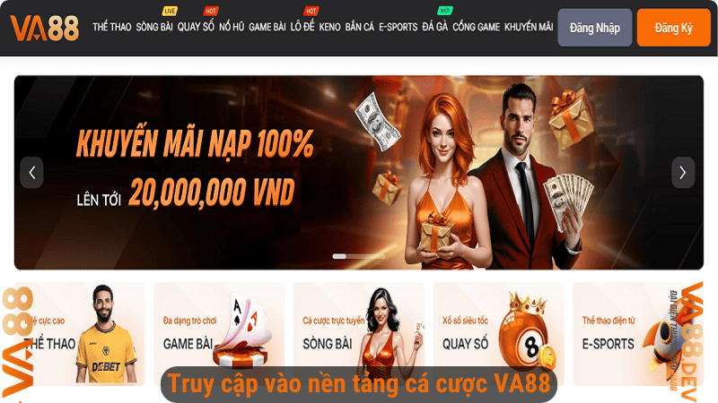 Truy cập vào nền tảng cá cược VA88
