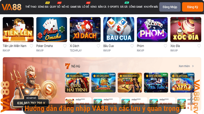 Hướng dẫn đăng nhập VA88 và các lưu ý quan trọng