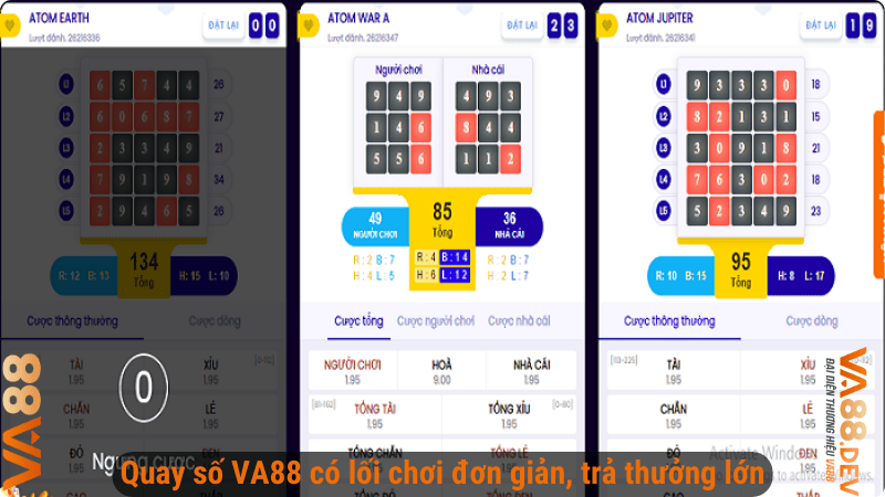 Quay số VA88 có lối chơi đơn giản, trả thưởng lớn